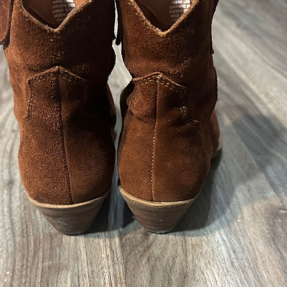 Steve Madden Chestnut Suede Ankle Boots - Picture 3 of 10